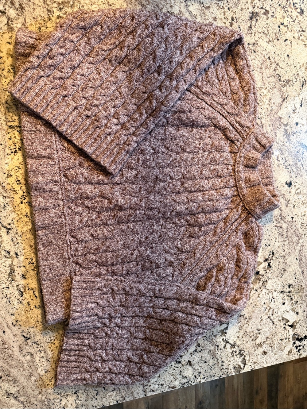 FREE PEOPLE Cozy Cable Knit Women's Sweater in Dusty Mauve